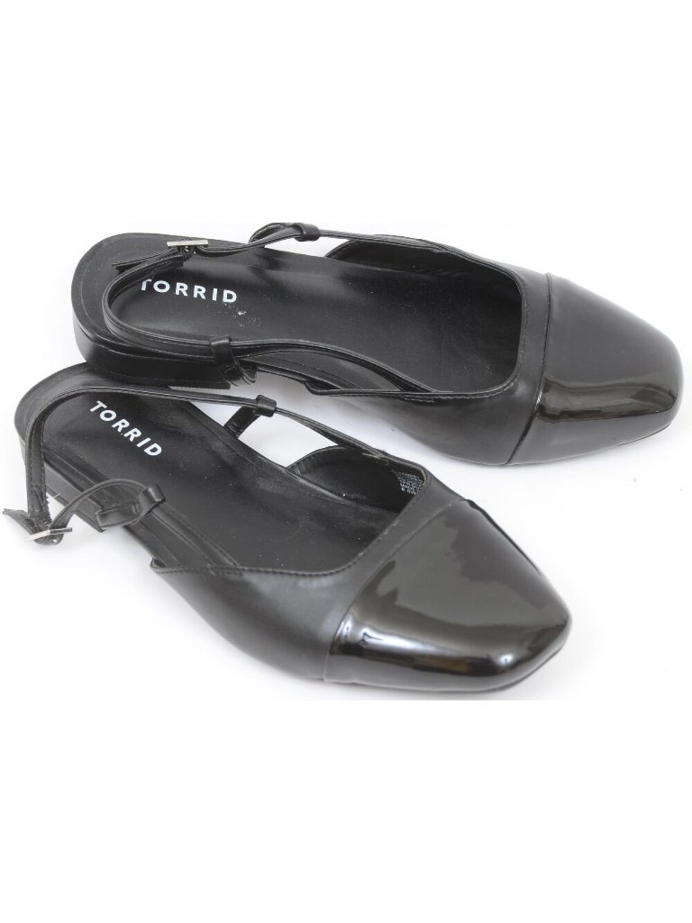 Torrid Cap Toe Slingback Flat 8.5 Extra Wide Width‎ Whimsigoth Vegan Leather